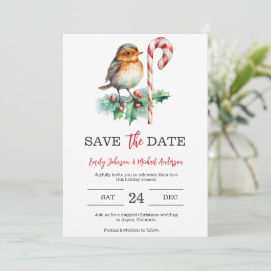 Weihnachtsfeier Save The Date (Stehend Vorderseite)