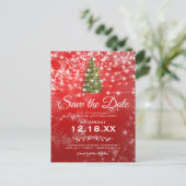 Weihnachtsfeier Save the Date Ankündigungspostkarte (Stehend Vorderseite)