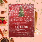 Weihnachtsfeier Save the Date Ankündigungspostkarte