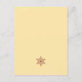 Weihnachtsfeier-Schneeflocke Einladung (Rückseite)
