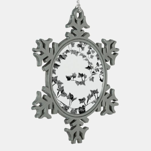 Weihnachtsfeier Schneeflocken Zinn-Ornament (Links)