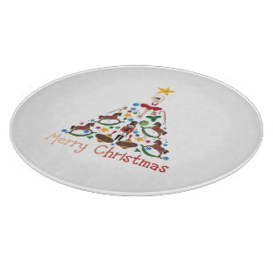 Weihnachtsfeier Schneidebrett