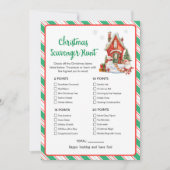 Weihnachtsfeier Schnitzeljagd Spiel Feiertagskarte (Vorderseite)