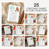 Weihnachtsfeier Schnitzeljagd Spiel Feiertagskarte