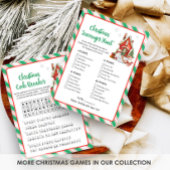 Weihnachtsfeier Schnitzeljagd Spiel Feiertagskarte