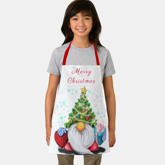 Weihnachtsfeier Schürze Gnome mit Geschenken (Insitu)