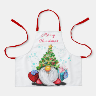 Weihnachtsfeier Schürze Gnome mit Geschenken