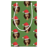 Weihnachtsfeier, Schwarze Frau, Grün Kleine Geschenktüte (Vorderseite)