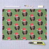 Weihnachtsfeier, Schwarze Frau, Grün Seidenpapier (Handwerk)