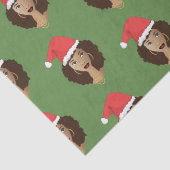 Weihnachtsfeier, Schwarze Frau, Grün Seidenpapier (Detail)