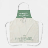 Weihnachtsfeier - "Sie ein frohes Weihnachtsfest" Schürze (Vorderseite)