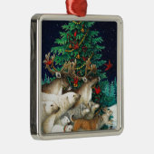 Weihnachtsfeier Silbernes Ornament (Rechts)