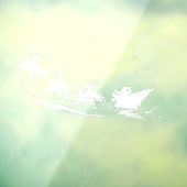 Weihnachtsfeier Silhouette Santa Claus Sleigh Rent Fensteraufkleber (Blatt 3)