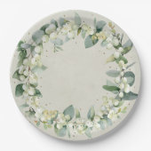 Weihnachtsfeier Snowberry Pappteller (Vorderseite)