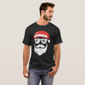 Weihnachtsfeier Sonnenbrille Coolen Weihnachtsmänn T-Shirt (Vorne ganz)