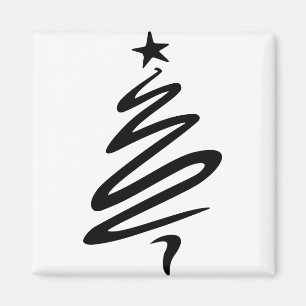 Weihnachtsfeier Star stilisiert Drei Bäume Magnet