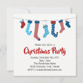 Weihnachtsfeier Strumpf Einladung (Vorderseite)