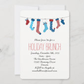 Weihnachtsfeier Strumpf Einladung (Vorderseite)