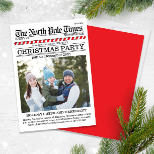 Weihnachtsfeier Süße Zeitung Benutzerdefiniert Einladung