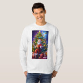 Weihnachtsfeier T-Shirt mit einem Farbschlag (Vorne ganz)