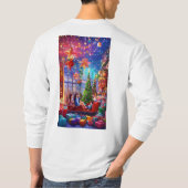 Weihnachtsfeier T-Shirt mit einem Farbschlag (Rückseite)
