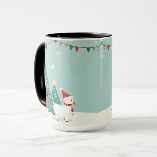 Weihnachtsfeier Tasse (Vorderseite Links)