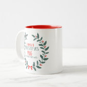 Weihnachtsfeier Tasse mit Namen (Vorderseite Links)