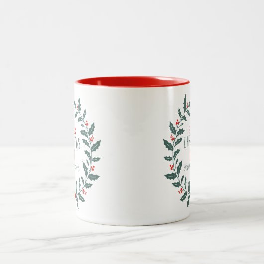 Weihnachtsfeier Tasse mit Namen (Mittel)