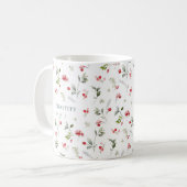 Weihnachtsfeier Tasse mit Red Berry Bouquet (Vorderseite Links)
