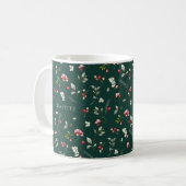 Weihnachtsfeier Tasse mit Red Berry Bouquet (Vorderseite Links)