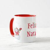 Weihnachtsfeier Tasse-Snowman-Feliz Natal Tasse (Vorderseite Links)