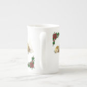 Weihnachtsfeier Tasse, Weihnachtsgoldkerze Porzellantasse (Rückseite)