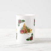 Weihnachtsfeier Tasse, Weihnachtsrot Porzellantasse (Vorderseite)