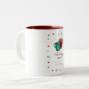 Weihnachtsfeier-Tasse Zweifarbige Tasse