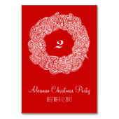 Weihnachtsfeier Tischnummer (Rückseite)