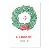 Weihnachtsfeier Tischnummer (Rückseite)