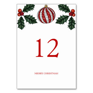 Weihnachtsfeier-Tischnummer Tischnummer