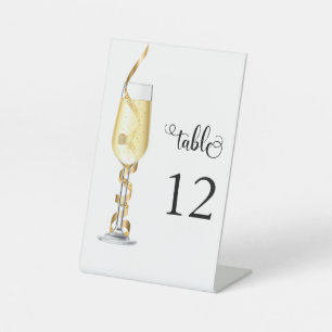 Weihnachtsfeier-Tischnummern-Podest-Schild Sockelschild