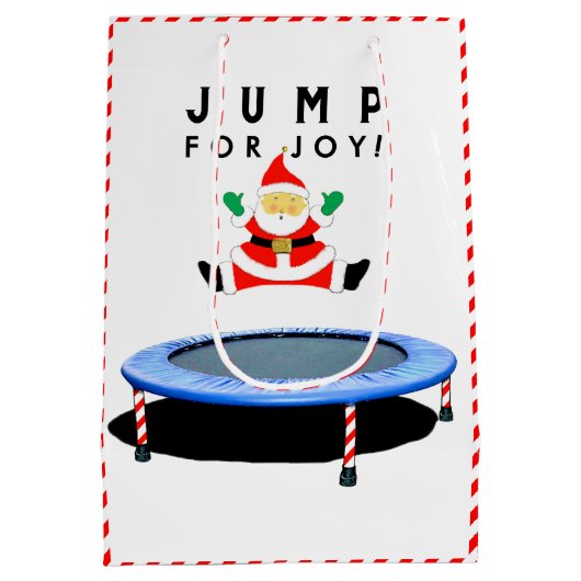 Weihnachtsfeier Trampolin Mittlere Geschenktüte (Rückseite)