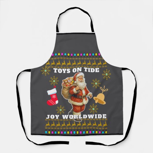 Weihnachtsfeier Tri-Blend-Shirt Schürze (Vorderseite)