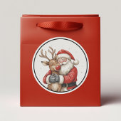 Weihnachtsfeier und Bierherz - Trending Now Runder Aufkleber