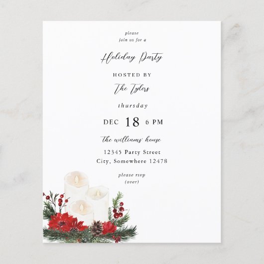 Weihnachtsfeier und Candle Holiday Party (Vorderseite)