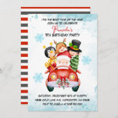 Weihnachtsfeier und Geburtstagsfeier Einladung (Vorne/Hinten)