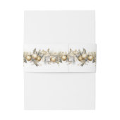 Weihnachtsfeier und Goldene Ornamente Einladungsbanderole (Rückseitenbeispiel)