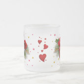 Weihnachtsfeier und Herz Mattglastasse (Mittel)