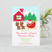 Weihnachtsfeier und Reindeer Einladung (Stehend Vorderseite)