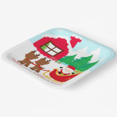 Weihnachtsfeier und Reindeer Pappteller (Gewinkelt)