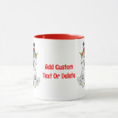 Weihnachtsfeier Unicorn Xmas Rainbow Rot Tasse (Zentrum)