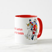Weihnachtsfeier Unicorn Xmas Rainbow Rot Tasse (VorderseiteRechts)