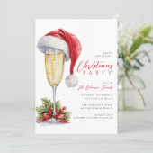 Weihnachtsfeier-Urlaubs-Cocktail Einladung (Stehend Vorderseite)
